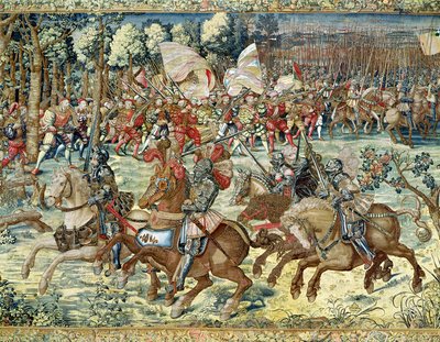 The Battle of Pavia. The Advance of Charles V (detail) by Bernard van Orley